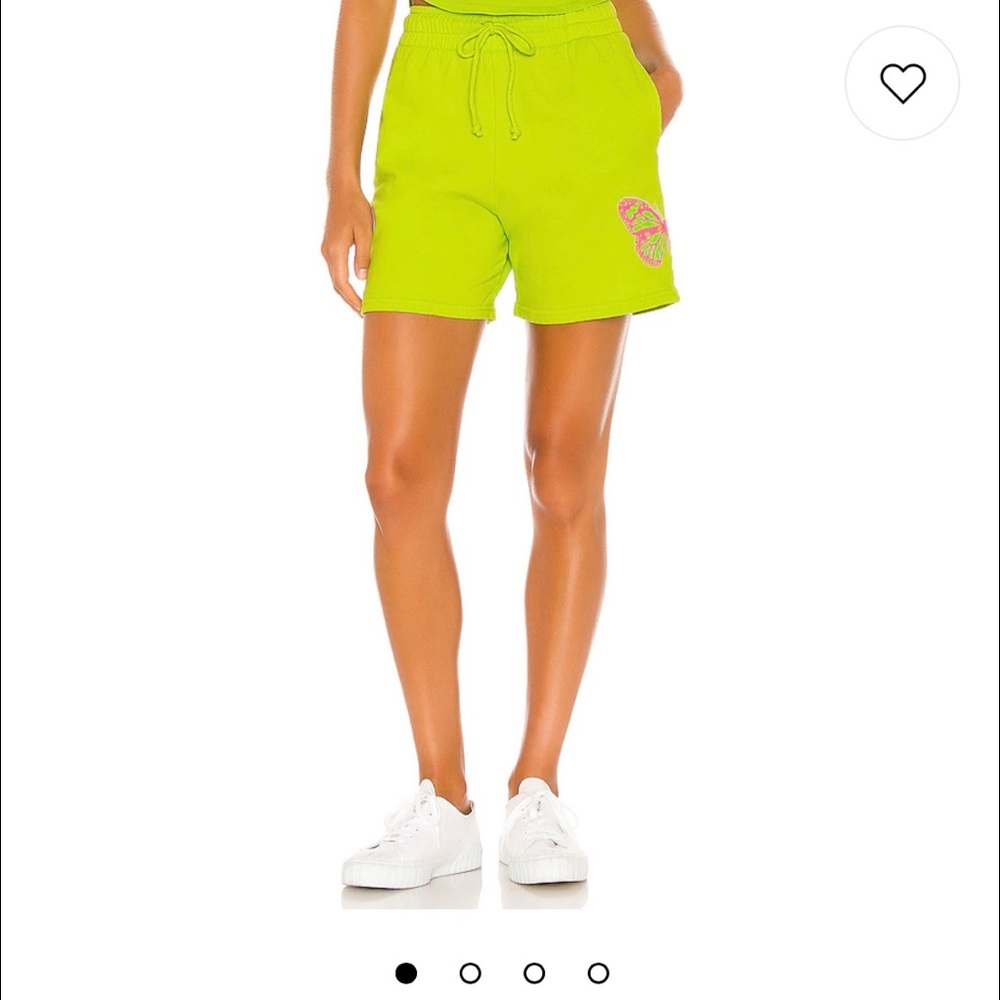 Frankies Bikinis Neon Green Sweatshorts - Picture 1 of 3
